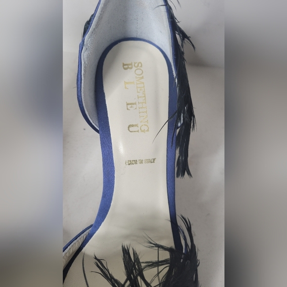 Something Bleu Hammond Feather Pump SZ 10 - Picture 2 of 8
